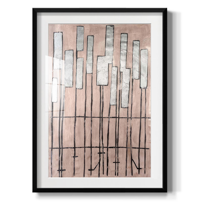 Clavichord II - impression encadrée, H 25,5 po x l 17,5 po, Noir