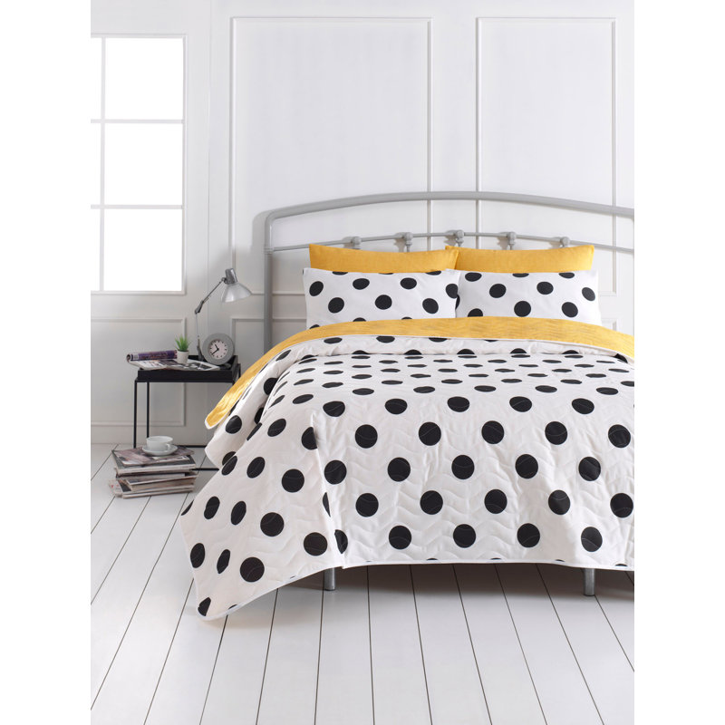 Couvre-lit Flossi, Couvre-lit 63 po x 87 po, Jaune
