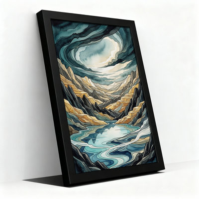 «Swirling Sky Over Blue River And Golden Canyon», art mural