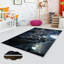 Tapis bleu / noir / gris en polyester touffeté à la machine Mansell-433272567