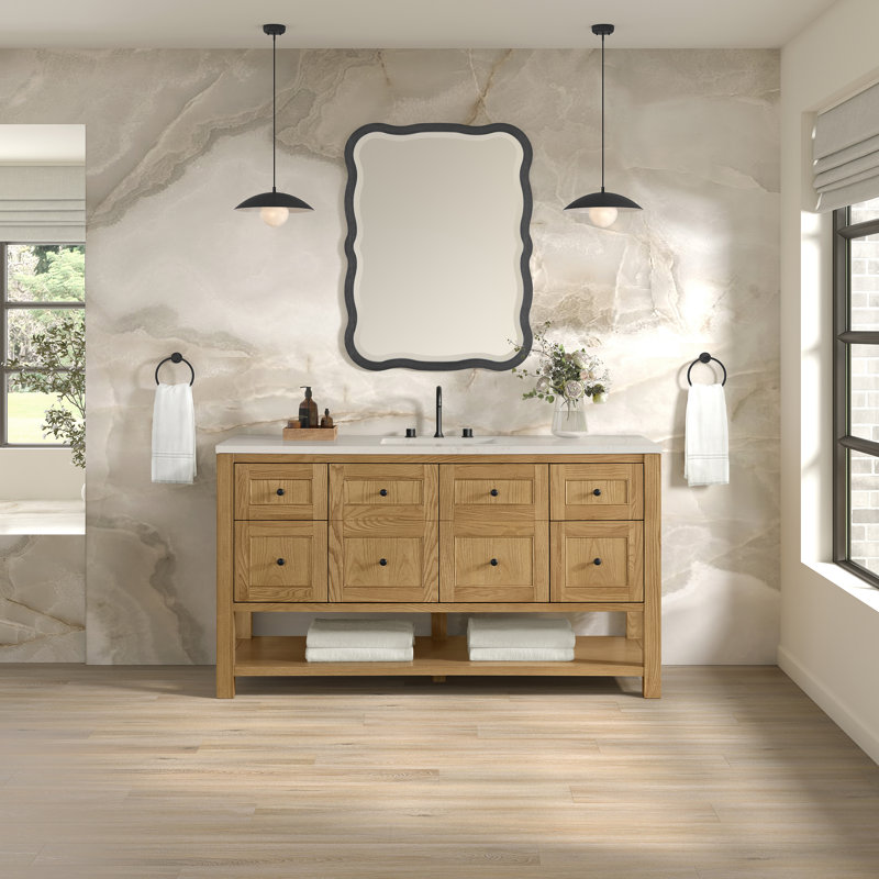 Breckenridge 60 in. Single Vanity, Light Natural Oak, Siberian, Widespread
