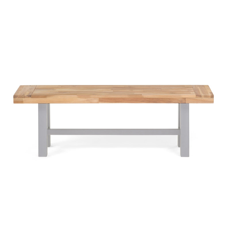 Tinna Solid Wood Acacia Outdoor Bench, White