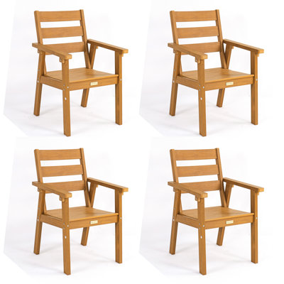 All-Weather HDPE Outdoor Dining Chairs (Set Of 2)