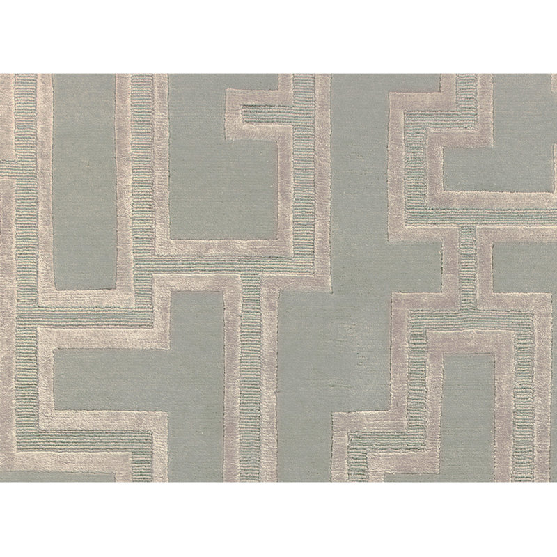 Rectangle Area Rug in Cloud/Gray/Ivory, Rectangle 8' x 10', Teal