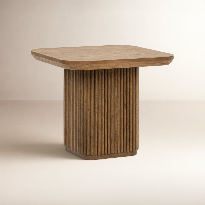 Vander Solid Wood End Table, Tawny Brown