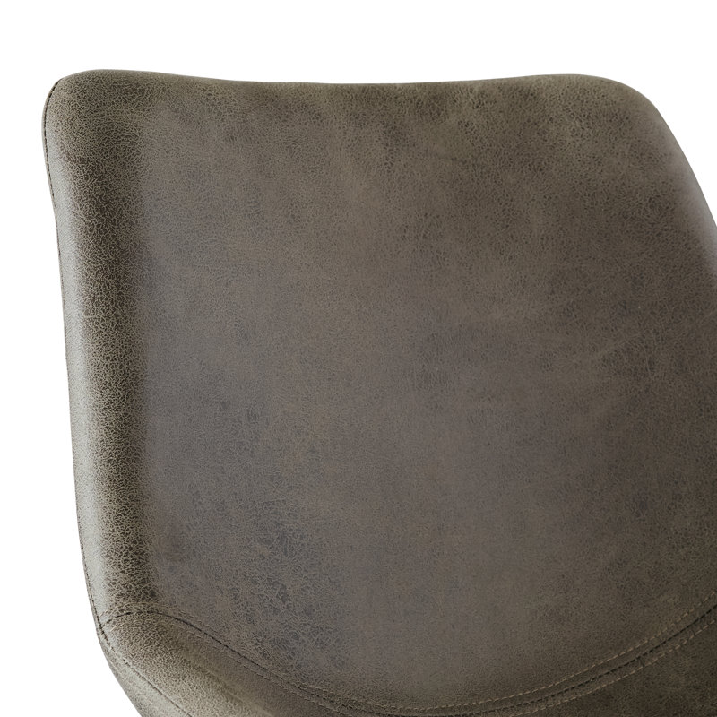 Erika Upholstered Counter Stool with Metal Frame, Gray