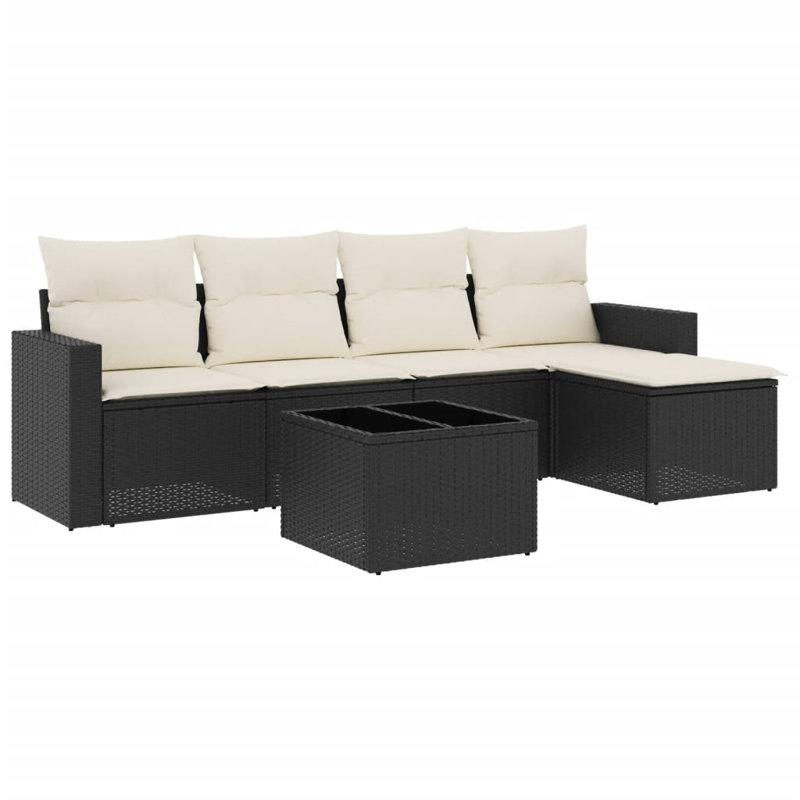 Ensemble de canapé modulaire en rotin PE 6 pièces Vidaxl