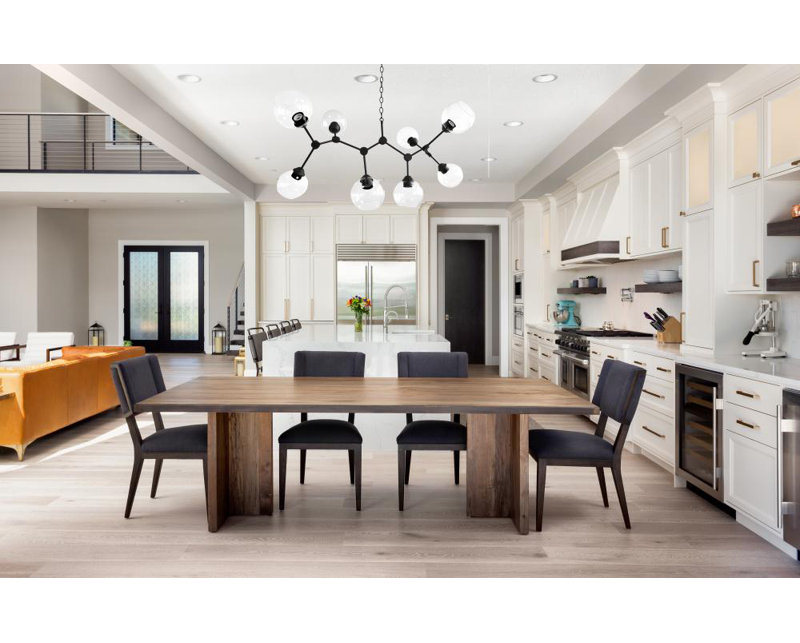 Dagney 8 - Light Dimmable Kitchen Island Drum Chandelier