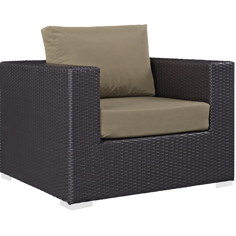 Ensemble de mobilier d'extérieur en rotin 5 pièces Convene, Espresso et moka