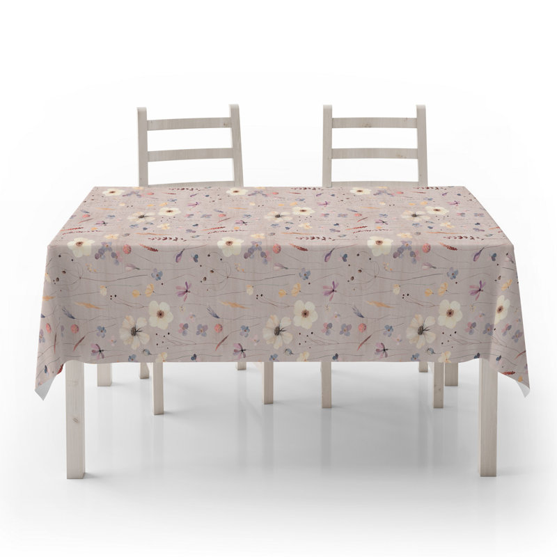 Durable Tablecloth, 50% Cotton / 50% Polyester, 55.1 x 118.1 inches | Machine Washable at 86°F, Tumble Dryer Safe, Ironable | Perfect for Dining Room, Parties & Everyday Use, Elegant Design & Easy Care