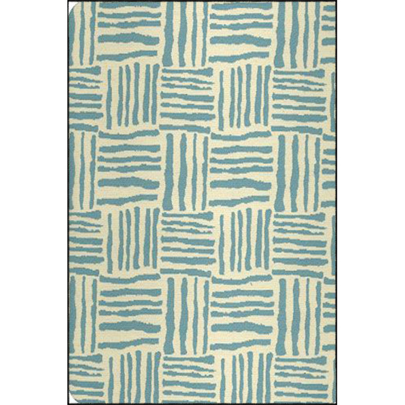 Tapis vert lavable rayé à motif thématique, Sous-tapis carré 3 pi 3 po inclus