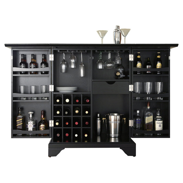 Armoire de bar Hedon, Noir