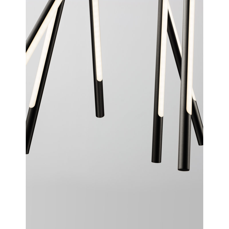 12 - Light Sputnik LED Chandelier, Black