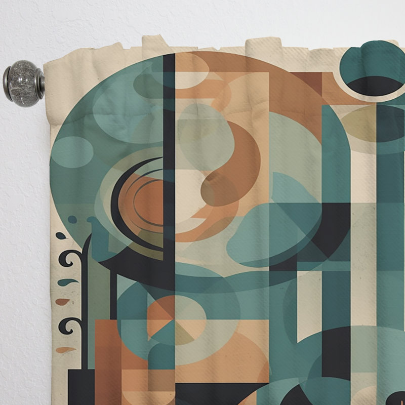 Gautier - Mid Century Transformations artistiques IV - Rideau moderne - Velours obscurcissant - 1 panneau, L 52 po x L 108 po
