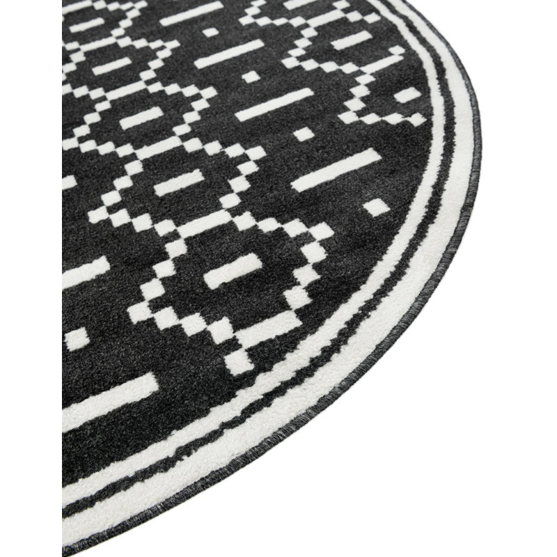 Tapis Ivy Bronx Begna Nathanyl noir, Rond 10 pi