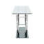 Insco 47.6'' W Console Table with Glass Top in Clear and Chrome