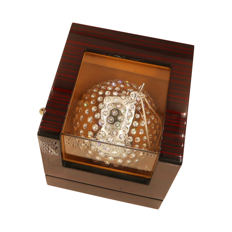 Orbis 4'' Handmade Geometric Metal Ball Ornament, Gold