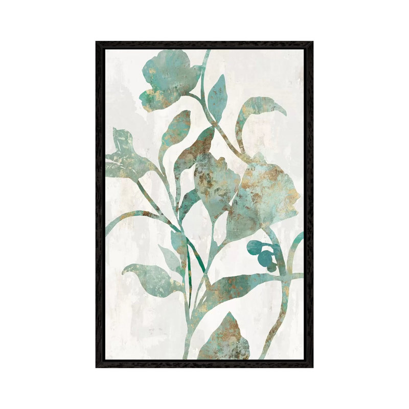 Rustic Flower II by Asia Jensen - Painting on Canvas, Black Framed, 152.4cm H x 101.6cm W x 3.81cm D