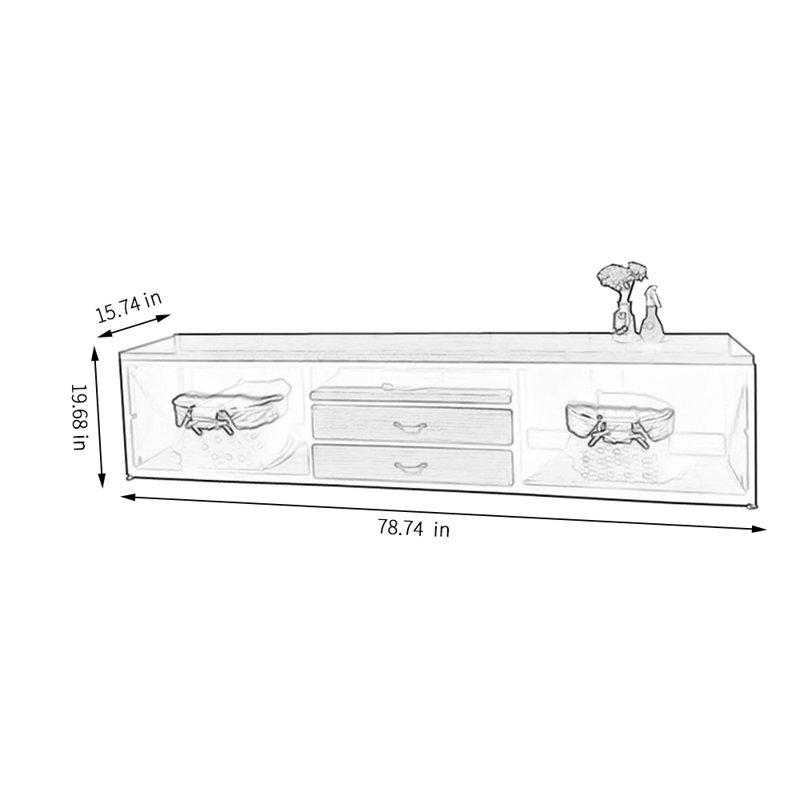 Crédence de rangement l 78,74 po Lalana