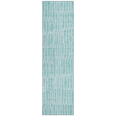 Washable Striped Indoor / Outdoor Rug