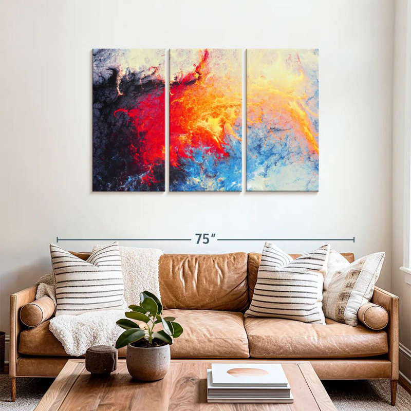 Avery Ice Flame Abstract, 36" H x 57" W