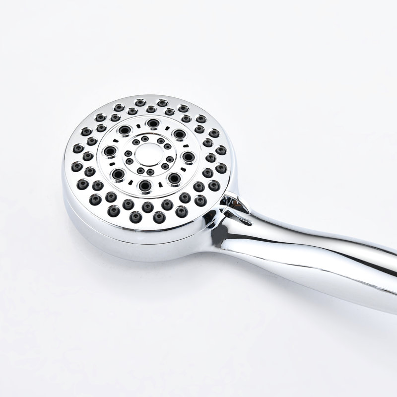 5 Mode High Handheld Shower, Finish, Abs Built Spray Shower Head, ,, Chrome