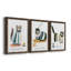 Neutral Scrawl I - ensemble de 3 peintures sur toile encadrées-906713740-906713748