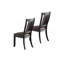 Chaises d'appoint rembourrées en tissu noir foncé (ensemble de 2)