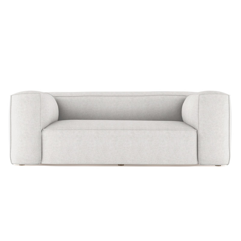 Canapé surdimensionné Varick, Velours moelleux albâtre, H 30 po x l 84 po x P 47 po, Ébène
