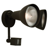 2 - Head Hardwired Outdoor Security Flood Light with Motion Sensor and Timer