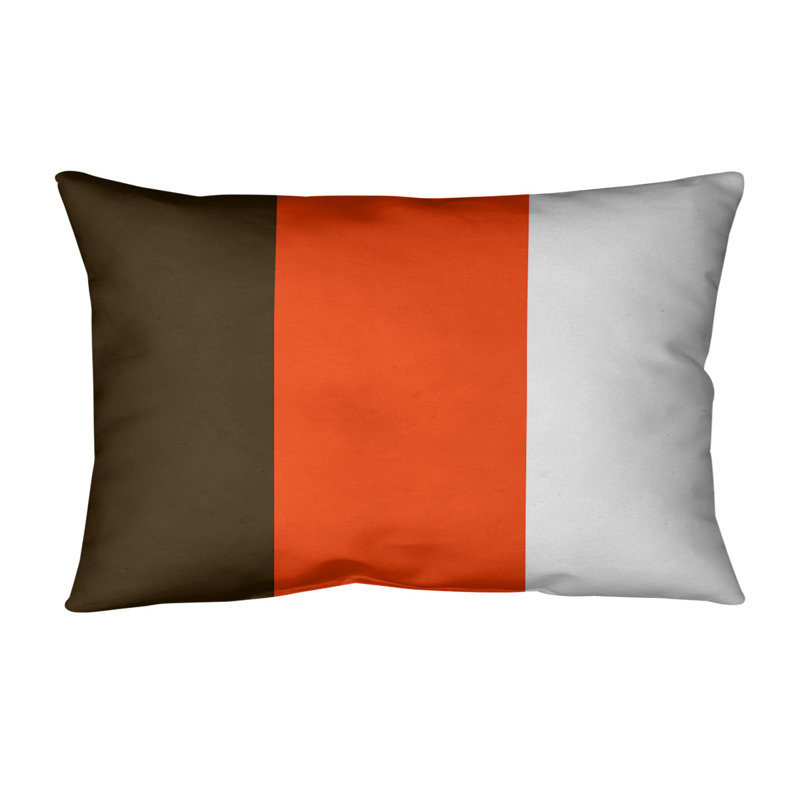 Housse de coussin lombaire Atlanta, Cleveland, Brun / Orange