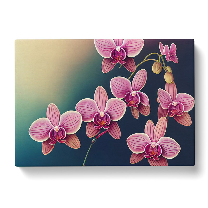 Cheerful Orchid Flowers - Wrapped Canvas