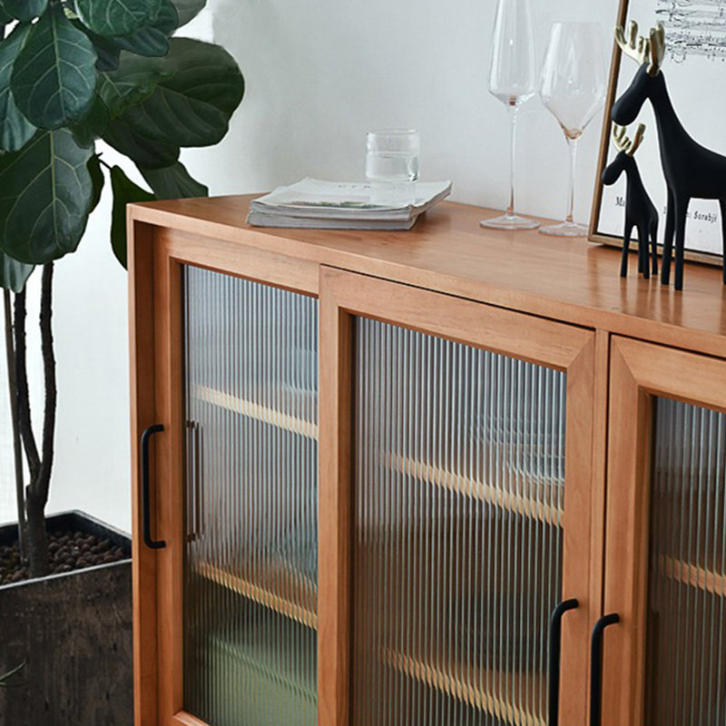 Armoire de rangement simple et moderne en bois massif avec buffet