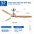 52 In.Intergrated Led Ceiling Fan Lighting With Remote Control
