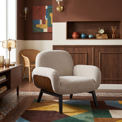 Fauteuil d'appoint moderne avec coussin moelleux, méridienne confortable pour le salon, la chambre à coucher