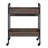 Industrial Serving Cart, Stylish 2-Tier Metal Frame with Wooden Top & Cup Holder, Walnut Finish