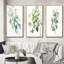 «Green White Minimalisme Eucalyptus Essence II», 3 pièces sur toile-534770094-534770089