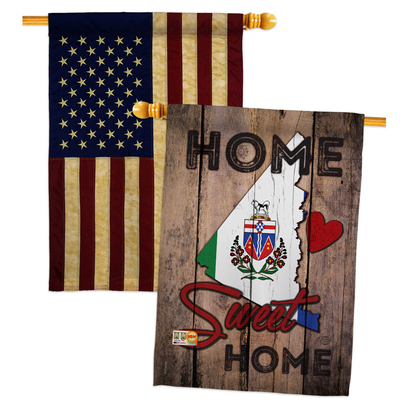 Drapeau de maison en polyester à 2 côtés 40 x 28 po
