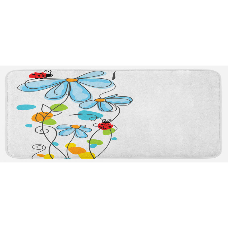 Tapis de cuisine coccinelles