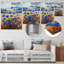  «Blue Beige Cornflowers Summer Breeze Meadow I - Décoration murale bleuets-106112552-136104397