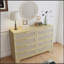 Charmante commode double en rotin naturel pour chambre à coucher et salon