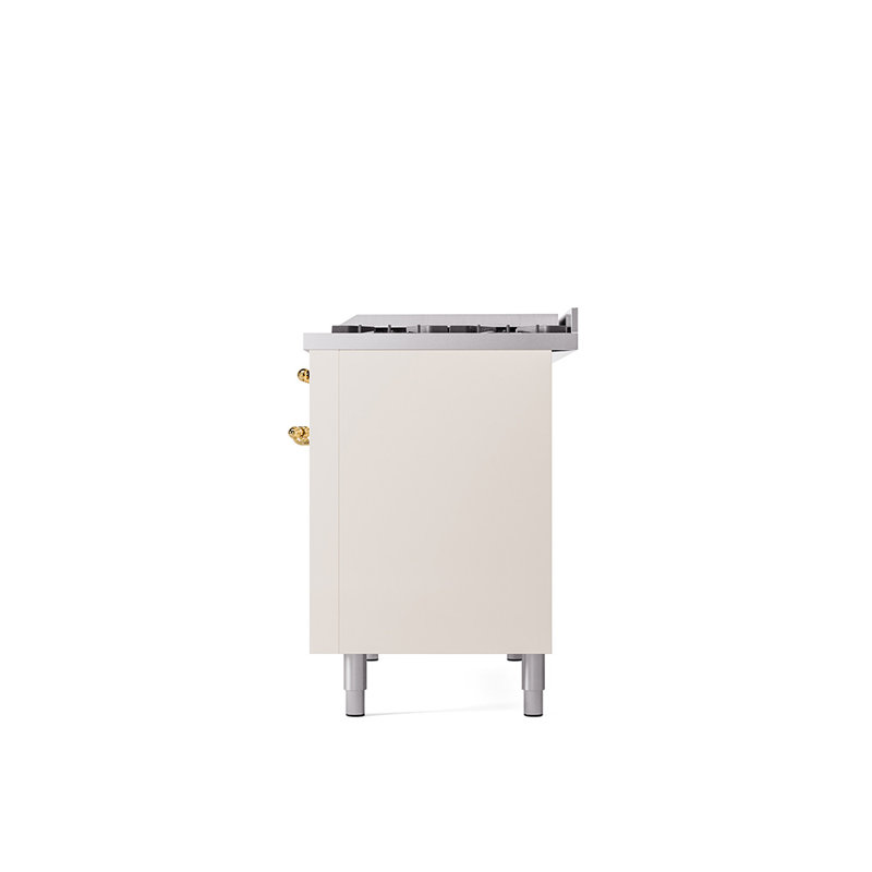 ILVE Nostalgie II, cuisinière à double combustible de 48 po, 8 brûleurs, plaque chauffante, Propane liquide