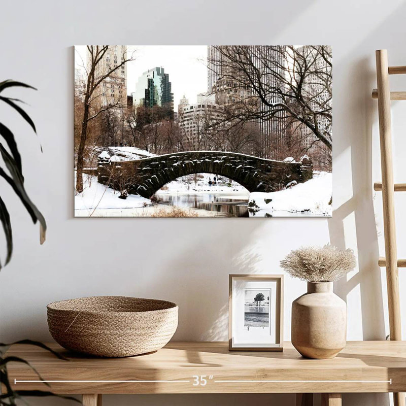 Ravi Gapstow Bridge Snow, H 16 po x l 24 po