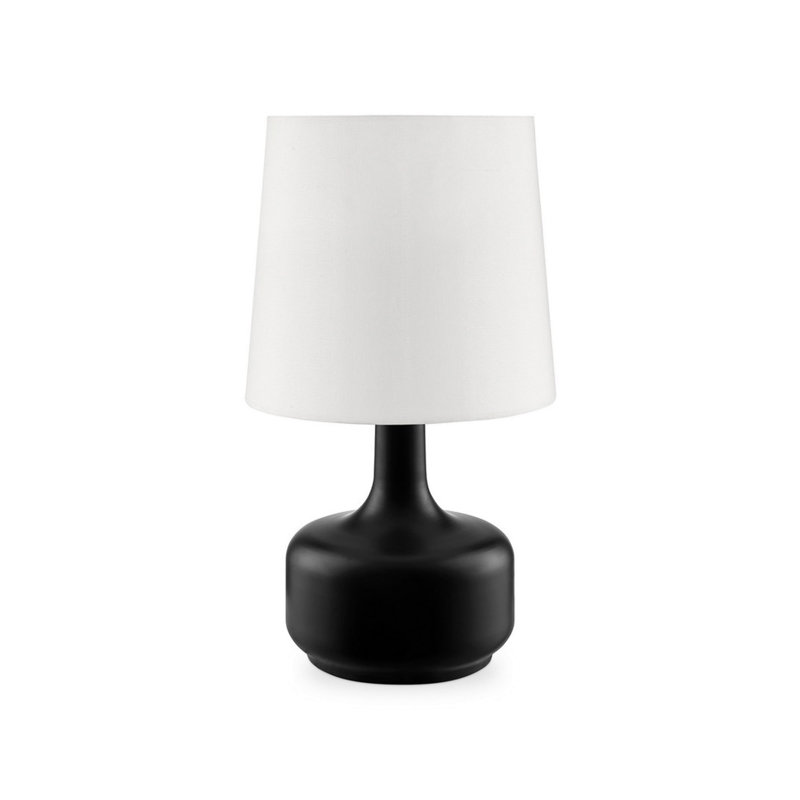 Lampe de chevet 17 po Dedrek, Noir mat