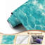Papier peint adhésif à l'eau turquoise clair P 69-125046247