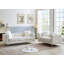 Causeuse rembourrée 60 po en velours avec 2 coussins décoratifs 60 po-112444034