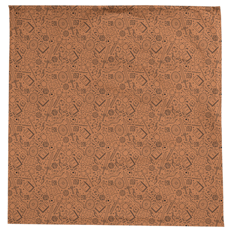 Nappe à motif rpg Leffel, Orange / Brun