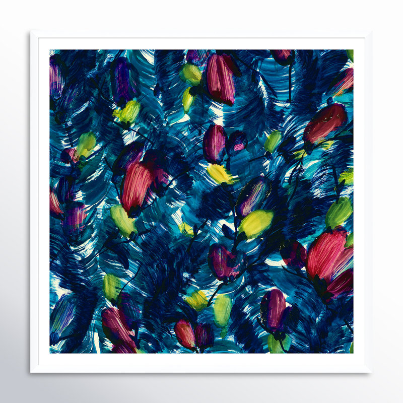«Vintage Textile Floral Swatches», vers 1950 - reproduction de cadre photo