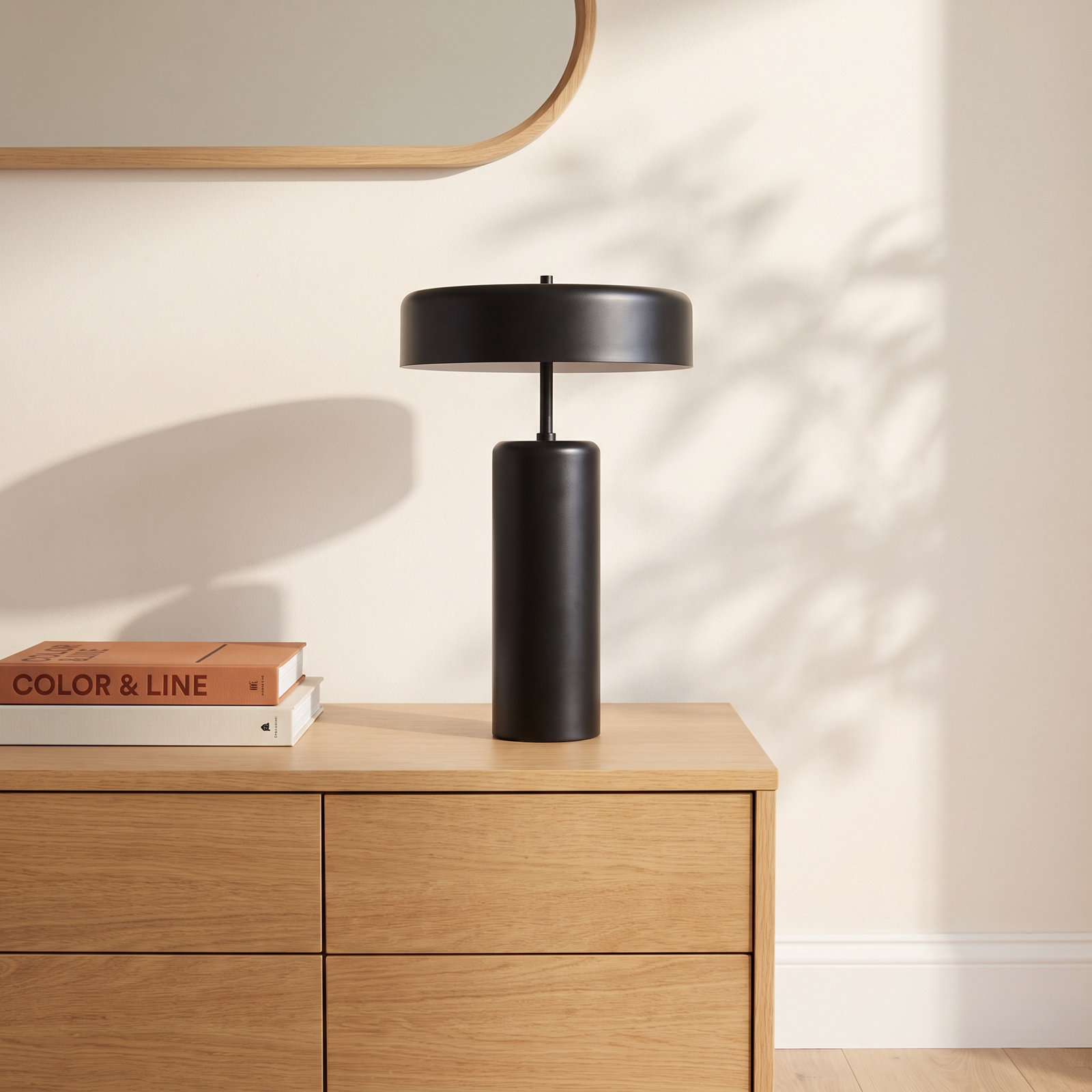 Devina Metal Table Lamp, Black