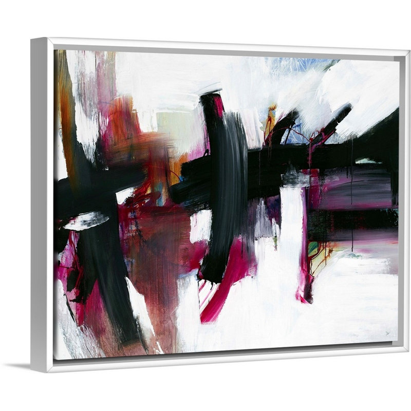 Reproduction d’art sur toile, "Runaway" par Joshua Schicker, H 26 po x l 32 po x P 1,75 po, Cadre flottant blanc